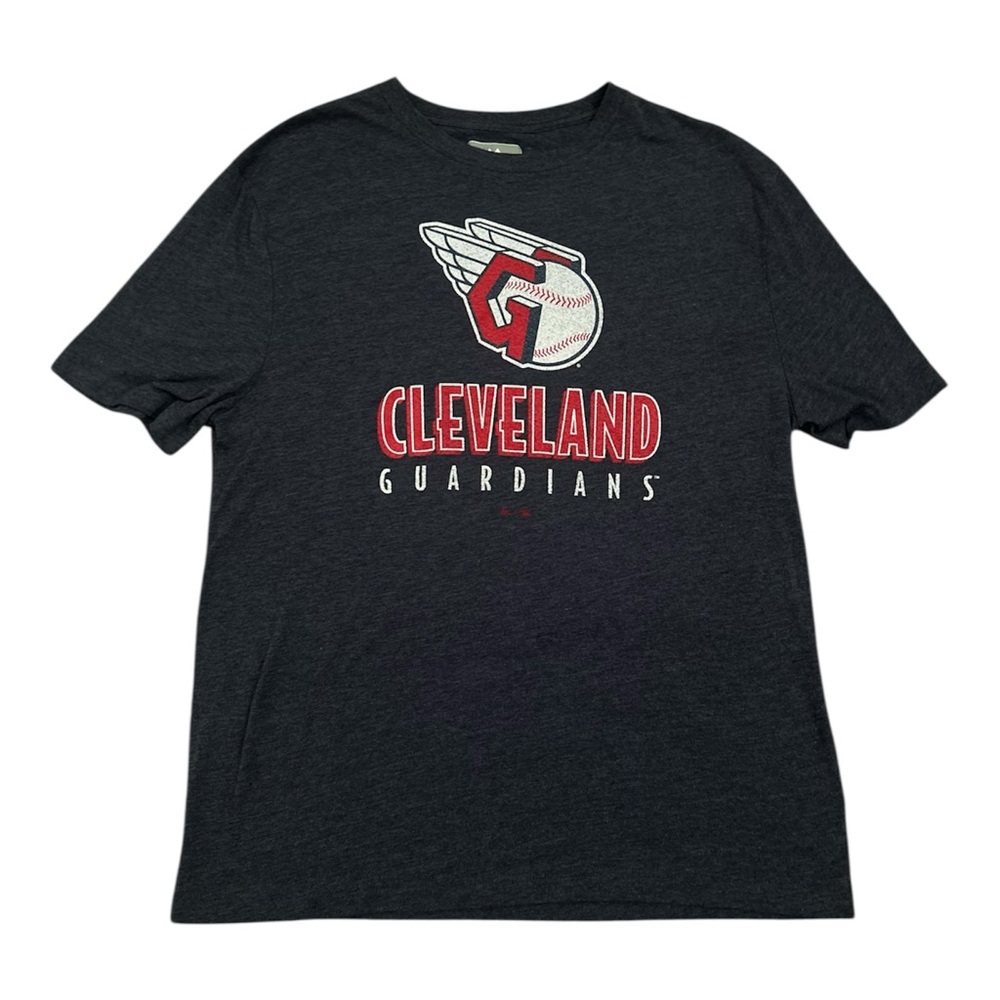 Cleveland Guardians Majestic Grey Graphic Tee Size Large